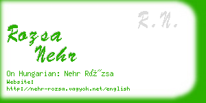 rozsa nehr business card